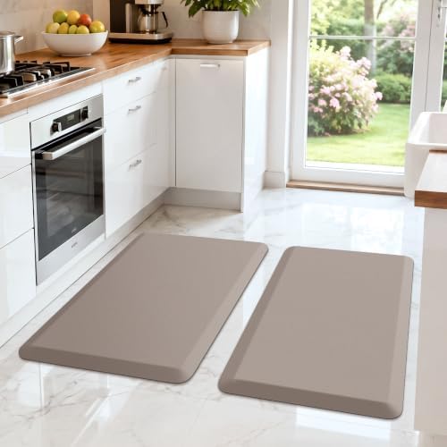 HappyTrends 2 PCS Kitchen Mat Cushioned Anti-Fatigue Floor Mat