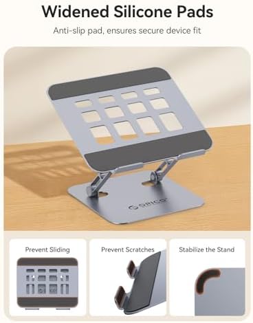 ORICO Ergonomic Laptop Stand for Desk, Height Adjustable Riser, ST11-Gray