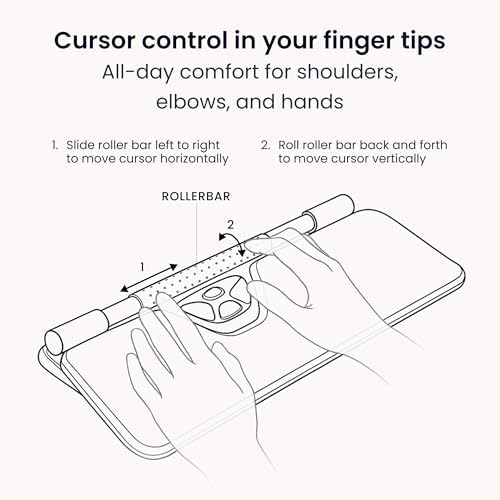Contour RollerMouse Red Ergonomic Mouse for Shoulder Forearm Wrist Strain Relief for RSI Carpal Tunnel Centered Rollerbar 6 Customizable Buttons 10 Speed Settings Mac/PC Compatible - Wireless - Plus