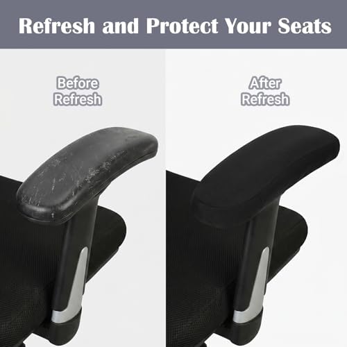 2Pcs Office Chair Arm Covers, Desk Chair Arm Covers 8.6" to 12.2" Extended
