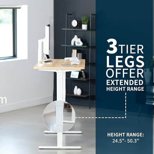 VIVO Light Wood 55 x 28 in Standing Desk, DESK-KIT-2W55C