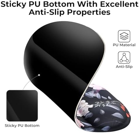 EooCoo Mouse Pad with Gel Wrist Rest, Ergonomic Mousepad Wrist Alignment