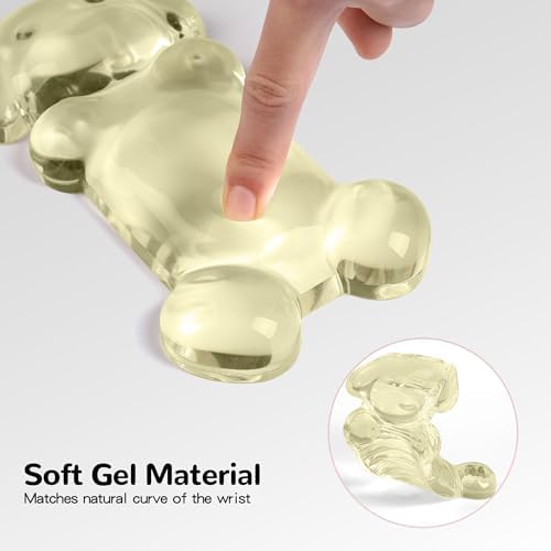 Gel Mouse Wrist Rest, Yellow Dog Wrist Support for Mouse, Cute Ergonomic Wrist Rest for Mouse Wrist Pad, Comfortable Pain Relief for Typing and Gaming