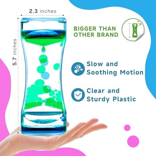 Liquid Motion Bubbler - Sensory Fidget Desk Toy for Kids & Adults - Fidget Tubes for Stress Relief and Focus- Calming Visual Bubbler Toys for Classroom, Desk Decor, Gift Idea