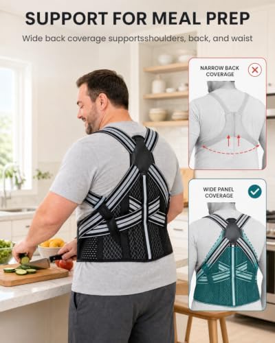 Men's Plus Size Posture Corrector 5XL, Full Back Support for Home Use