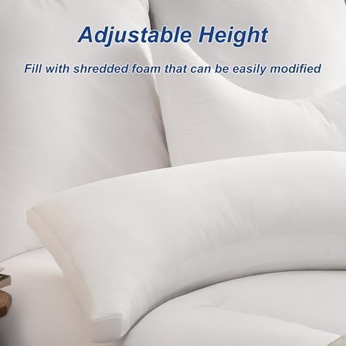 ACCURATEX Side Sleeper Pillow Queen Size, Adjustable Memory Foam Pillow