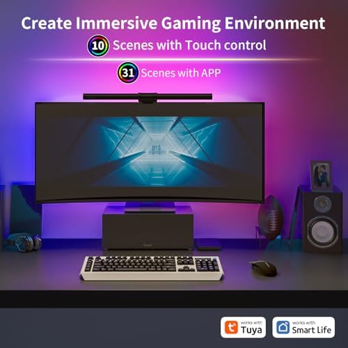 RGB Monitor Light Bar, 16.54'' USB LED Desk Lamp,Home Office Gaming