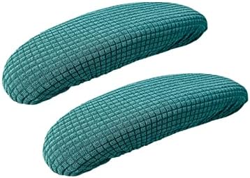 Kakalote Stretchable Office Chair Armrest Covers, 1Pairs Removable Arm Rest Slipcovers Elastic Arm Covers Protectors for Office, Desk, Gaming Chairs(Dark Green-No Padding)
