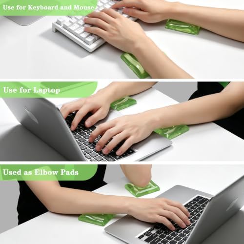 Ergonomic Gel Wrist Rests for Laptop 2pcs - Green