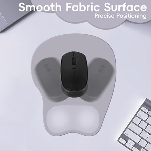 Ergonomic Mouse Pad,Non Slip Mousepad Wrist Rest Support for Office, Computer, Laptop & Mac(A-Grey)