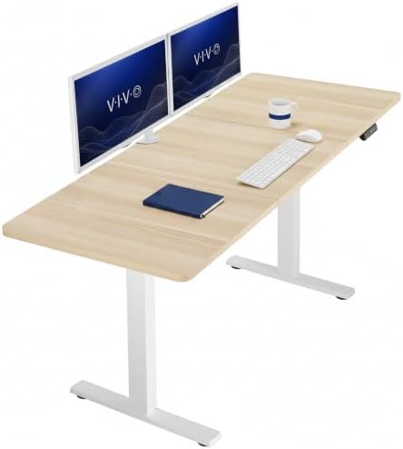 VIVO Light Wood 71 x 30 in Standing Desk, DESK-KIT-1W7C