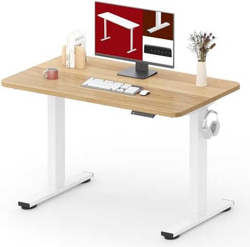 SANODESK 40''x24'' Height Adjustable Electric Standing Desk for Home Office