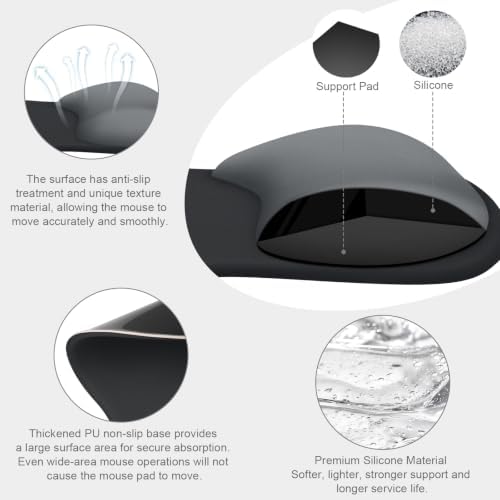 MOSISO Wrist Rest Mouse Pad Set, Ergonomic Mousepad with Wrist Support