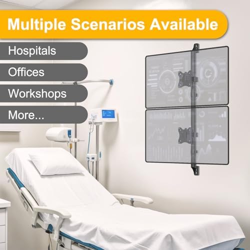 PUTORSEN Dual Monitor Wall Mount for 17-32 inch,Holds 19.8 lbs per Monitor