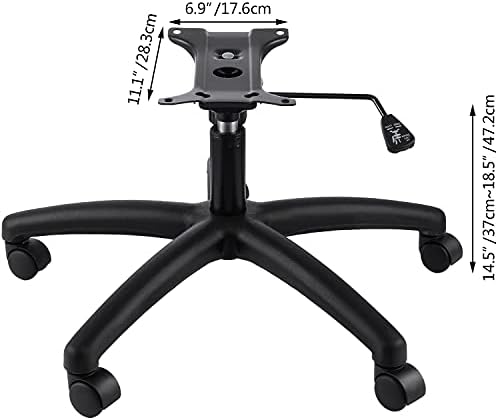Topdeep 28" Swivel Chair Base Replacement, Office Chair Base, 350 Pounds Heavy Duty Gaming Chair Replacement Base with Bottom Plate Stand Cylinder and Casters