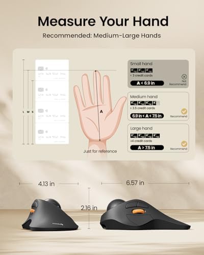 ProtoArc EM03 NL Wireless Bluetooth Trackball Mouse, Finger Control, Gray