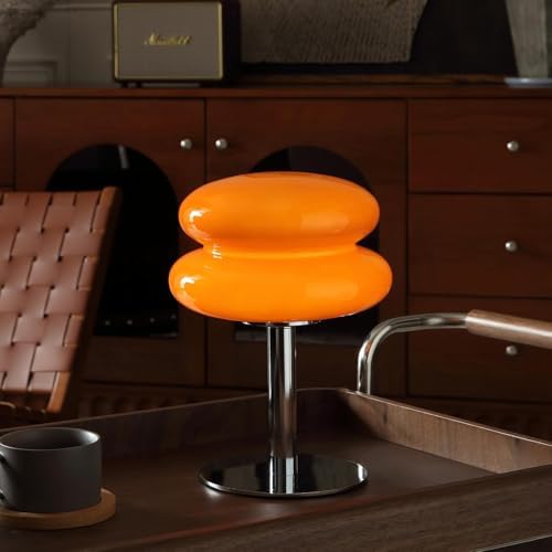 Glivpny Mushroom Lamp Table Lamp, Mid Century Modern Table Lamps(Orange)