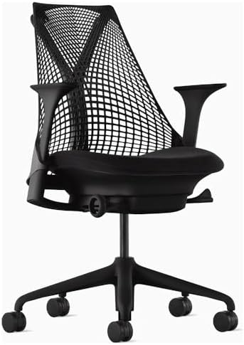 Arm Pads Caps Replacement for Herman Miller Fixed and Height Adjustable Armrest Sayl Office Chair, Black Vinyl (1-Pair)