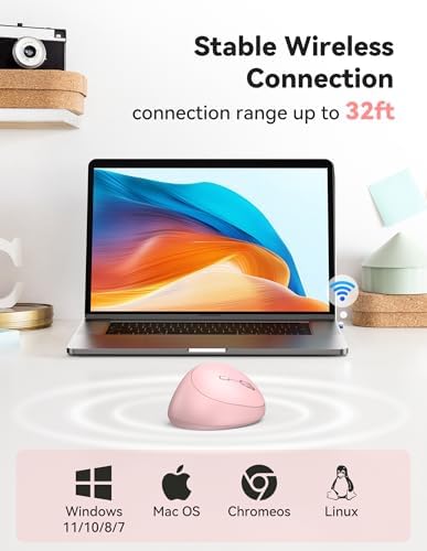 TECKNET Ergonomic Wireless Mouse 2.4G Vertical Mouse Silent 4800 DPI