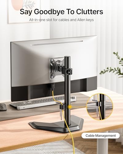 monTEK Freestanding Single Monitor Stand for 17-32" Screens, 22 lbs