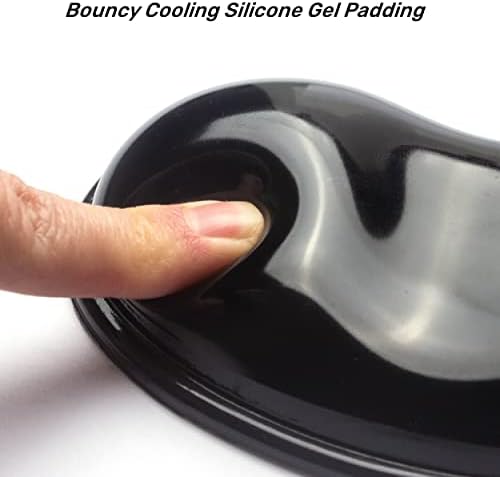 BRILA Ergonomic Silicone Mouse Wrist Rest, Cooling Silica Gel Mouse Wrist Support Pad for Office Work and Laptop Computer Gaming