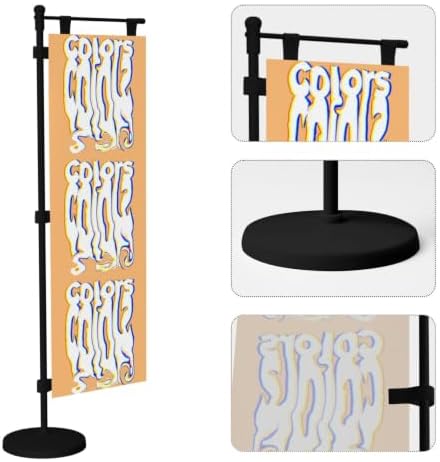 Melting Colors Colorful Deluxe Desk Flag Set, 12 x 4 Inch Miniature Table Flag with 14" Pole & Stand Base