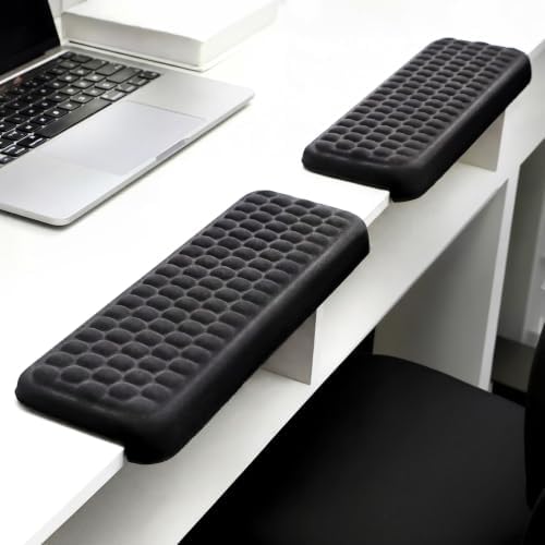 L-Shaped Memory Foam Desk Edge Cushion (2-Pack), Non-Slip PU Cover