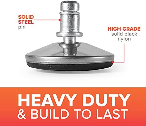 FOH Office Chair Bell Glides Replacement, 7/16" 11mm Stem, Low Profile