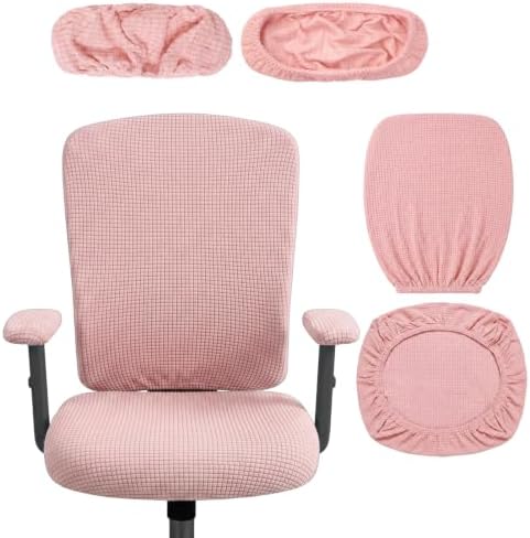 4Pcs Office Chair Cover set Elastic Protective Stretchable Chair Seat Cover