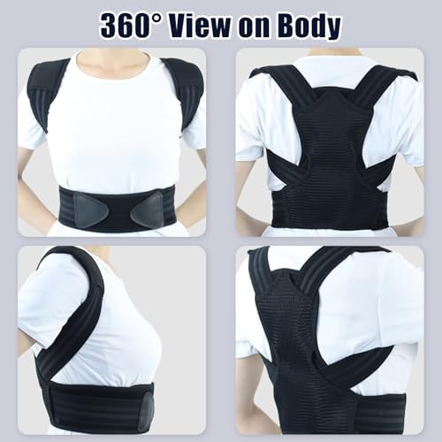 Posture Corrector for Kids Teenagers Adjustable Upper Back Straightener, L