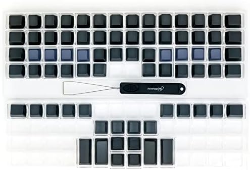 Advantage360 Blank Keycap Set - PBT Plastic | 76 Key Set | Logo Keycap Puller