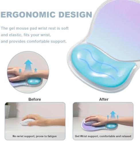 Keyboard Wrist Rest with Gel Mouse Pad - Ergonomic Mousepad Support