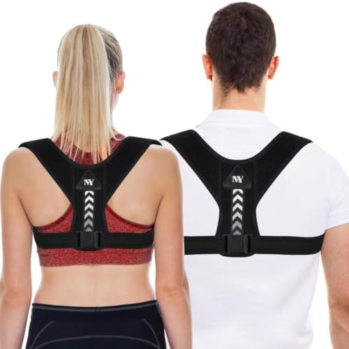 Posture Corrector Upper Back Brace Neck Shoulder Back Support Brace Pain Relief Belt For Women Men Braces Spine Straightener Breathable & Adjustable