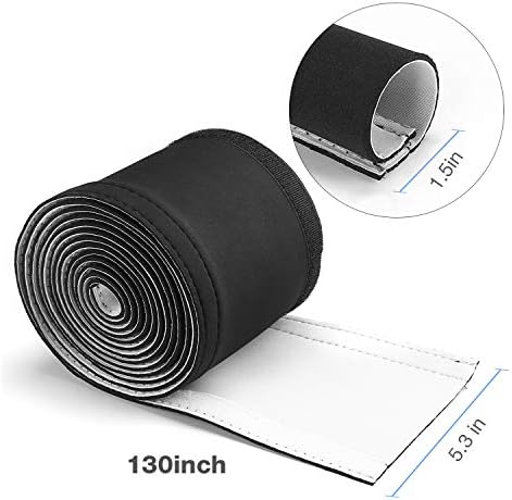JOTO 4 Pack Cable Management Sleeve -Black, 2 Large
