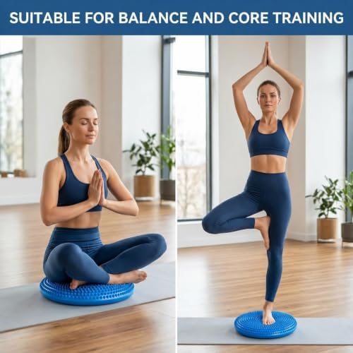 Hanstuten Wobble Seat Cushion Balance Disc - Rubber Wiggle Seat for Active Sitting, Office Desk Chair, and Core Strength Training