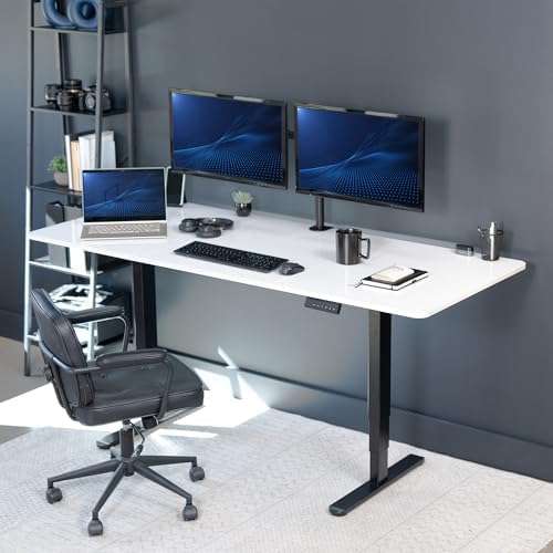 VIVO White Dry Erase 71 x 30 in Standing Desk, DESK-KIT-2B7WE