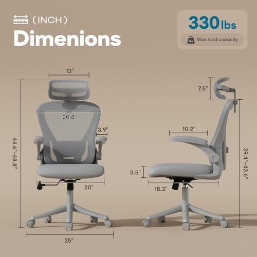 Ollega Ergonomic Office Chair with Memory Foam Seat, Computer Desk Chair