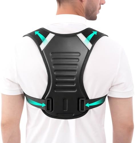 Back Brace Posture Corrector for Women Men Shoulder Support Straightener Pain Relief Upper Spine Hunchback Thoracic Device Plus Size Straps Correction Fixer Trainer Best Straight Black Small/Medium
