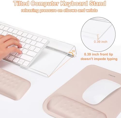 MOSISO Keyboard Stand&Wrist Rest Support for Keyboard &Mouse Pad Set
