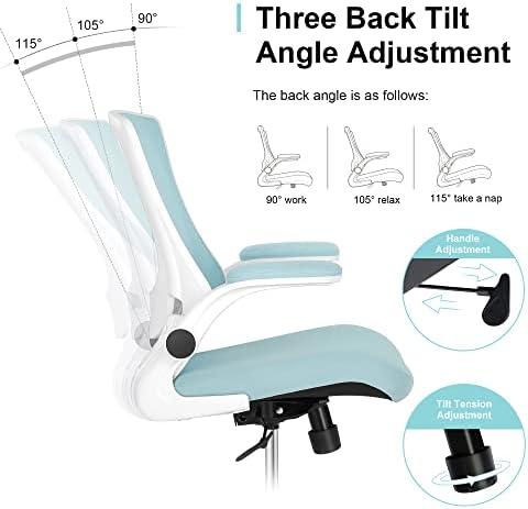 Misolant Tall Office Chair, Drafting Chair for Standing Desk, High Office Chair with Adjustable Lumbar Support, Flip-up Arm and Footrest Ring, Tall Drafting Chair for Bar Height Desk