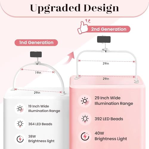 Half Moon Light for Nail Desk: 180 ° Shadow-Free Arc Light For Manicurist