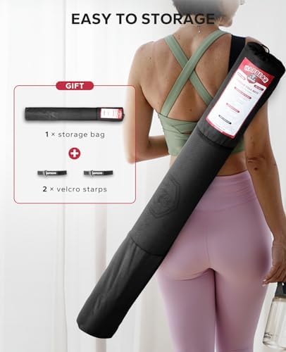 HAPBEAR Extra Large Yoga Mat - 72"x48"x6mm (1/4 inch), Non-Slip, Durable, Thick Wide Exercise Mat for Home Workouts, Yoga, Pilates, Stretching and Cardio Workouts