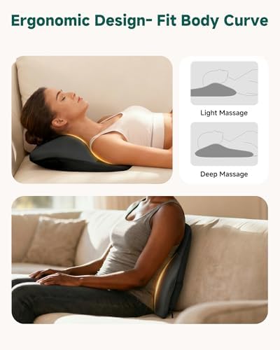 Snailax Shiatsu Back Massager with Heat, Deep Tissue Neck Massager