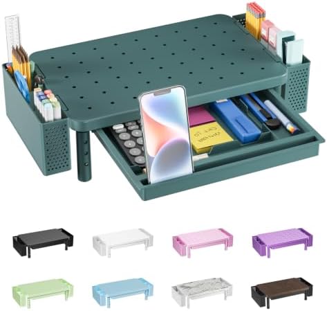 WALI Computer Monitor Stand with Storage and Pen Holder