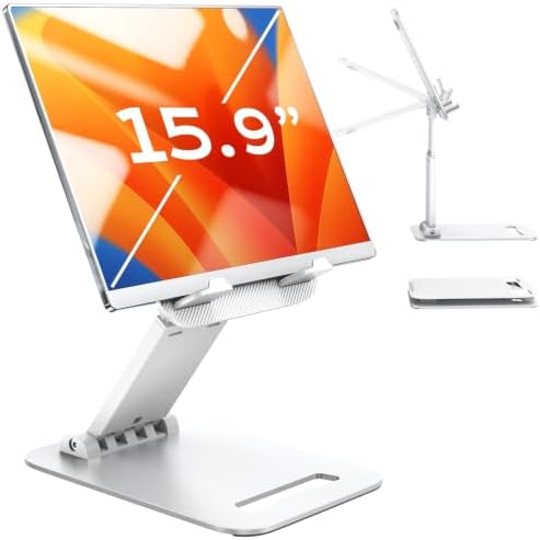 LISEN for iPad Stand Adjustable Tablet Holder Desk, iPad Accessories White