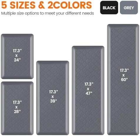 4/5 Inch Thick Anti-Fatigue Kitchen Mat Comfort Standing Floor Mat for Home