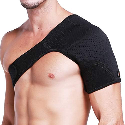 HUEGLO Right Shoulder Brace for Men Women Rotator Cuff Tear,Sports,Meduim
