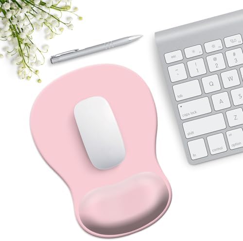 Mouse Pad, Mouse Pad with Wrist Support (Pink)