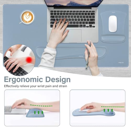 MOSISO Keyboard Mouse Pad Set, Large Gaming Mousepad&Keyboard Wrist Rest