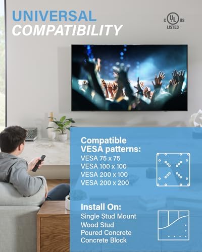 SECURA Small Full Motion TV Wall Mount for 10" to 40" Screens up to 100lbs - Tilt, Swivel Extend - Easy DIY TV Mount w/Included Hardware - QSF210